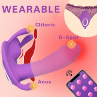 Wearable APP Vibrator For Women Dildo G Spot Clit Stimulator Wireless Remote Butterfly Vibrator Panties Strap on Dildo Vibrator