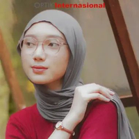 SEVENTEEN 1002 Kacamata Frame Bulat Lentur Fashion Remaja Pink