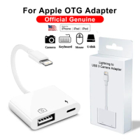 Original For Apple Lightning to USB 3 Connector Adapter For Cameras For iPhone iPad Card Reader USB Memory U Disk Midi Keyboard