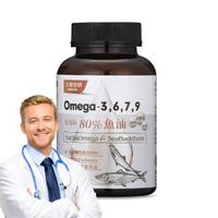【大荷生研】全方位80%魚油膠囊(德國專利魚油80%、沙棘果油、印加果油、紫蘇油、南瓜子油)
