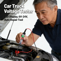 12V-24V Digital Multimeter Probe Pen, Auto Circuit Tester with LED Display, Accurate Car Battery Vol