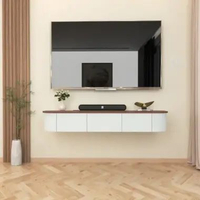 KIRANA Orlando - Buffet TV Gantung Kayu / Meja TV Gantung / Rak TV Gantung / Kabinet TV Minimalis Or
