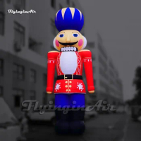 6m Wonderful Giant Inflatable Nutcracker Soldier Doll Air Blow Up Christmas Cartoon Character Balloon For Outdoor Decoration