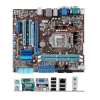 Intel H55 P7H55-M LE motherboard Used original LGA1156 LGA 1156 DDR3 8GB USB2.0 SATA2 Desktop Mainboard
