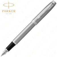 【PARKER】派克 新IM 經典 鋼桿白夾 F尖 鋼筆 買鋼筆送卡式墨水管