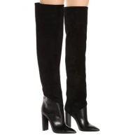 Plus size 48 Over Knee Boots Sexy Fetish Dance Nightclub Party Shoes High Heel Platform Women Patchwork Thigh High Boots Mujer
