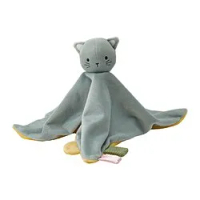 selimut nyaman dg boneka, biru kuning/kucing
