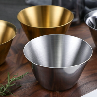 304不銹鋼醬料碗 火鍋店自助調料碗斜口碗商用調味碗小吃碗湯碗