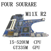 For DELL Alienware M11X R2 Laptop Motherboard with I5-520UM and GT335M GPU LA-5812P Mainboard