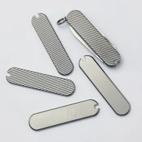 1Set Patches Titanium Alloy Chip Modified TC4 Handle For 58mm Victorinox Swiss Army New Patches DIY Knife Handle Material Making