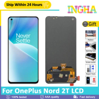 Original AMOLED 6.43" For OnePlus Nord 2T LCD Display WIth Frame Touch Screen Panel Digitizer For CPH2399 CPH2401 Screen