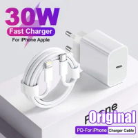For Apple iPhone PD3.0 30W Fast Charger USB-C For iPhone 14 13 12 11 Pro MAX XR XS X 8 Type C Quick Charging Cable Accessories