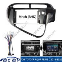 9 Inch FOR TOYOTA AQUA PRIUS C 2018-2020 Car Radio Head Unit Android Stereo MP5 GPS Player 2 Din Panel Casing Frame Fascia Trim