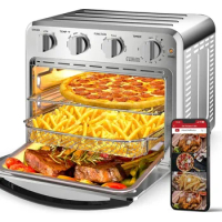 Geek Chef Air Fryer Toaster Oven Combo,16QT Convection Ovens Countertop, 4 Slice Toaster, 9-inch Pizza, with Warm, Broil, Toast