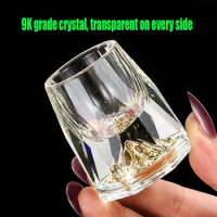 Creative Diamond Face Jinshan Liquor Cup Crystal Glass Dispenser Household Small Sip Cup Liquor Cup Gift Liquor Cup Bar Hot