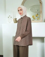 Heaven Lights - Kalena Shirt - Atasan Kemeja Motif Wanita L Amber