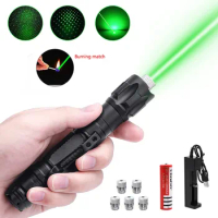 High Powerful Green laser pointer- 10000m Powerful Laser Torch 10000m 532nm Adjustable Focus For Outdoor Camping Hiking