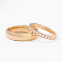Exclusive 18 Karat Gold Plated Diamond Accent Infinity Symbol Rings