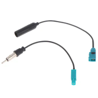Car Replacement Parts For Bingfu Car Stereo FM AM Radio Antenna Adapter Cables Fakra Z To DIN