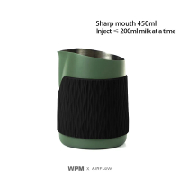 AIRFLOW and WPM coffee co-branded 450ml milk pitcher esdor para la leche slant cup coffee accessorie