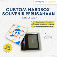 Custom Gift Box Corporate / Hampers Box / Tumbler Sakura + Notebook A5 Uv Print Souvenir Set