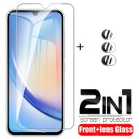 2in1 Tempered Glass Case For Samsung Galaxy A34 5G Screen Protector Samsun A 34 34A SamsungA34 6.6'' Camera Lens Protective Film