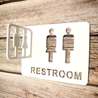 側裝男女指示標牌區分標識 洗手間壓克力廁所指示牌更衣室門牌提示（單個）