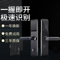 2025HW Smart Door Lock Password Lock Homestay Electronic Lock Home Anti-theft Door Fingerprint Lock 