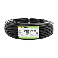 สายไฟ YAZAKI รุ่น 60227 IEC53 VCT2x1.5 ขนาด 100 เมตร สีดำ