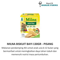 Milna Biskuit Bayi 130gr - Snack Bayi 6-12 Bulan Pisang