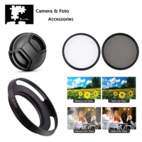 40.5mm UV CPL Circular Polarizing Filter Lens Hood Cap For Sony ZV-E10 A6700 A6400 A6300 A6100 A6000 A5100 A5000 w/ 16-50mm Lens