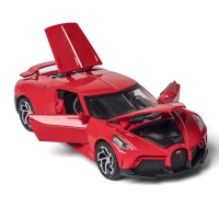 Mô Hình Xe Hơi Thể Thao, BUGATTI LA VOITURE NOIRE, 32 Chi Tiết, Đồ Chơi Đúc Khuôn, Có Cửa, Xe Tải Có