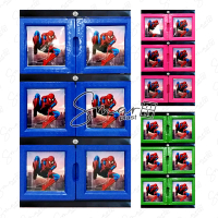 LEMARI PLASTIK 3 SUSUN TINGKAT JUMBO TANPA KACA CERMIN FULL KUNCI KABINET KARAKTER SPIDERMAN EXCEL P