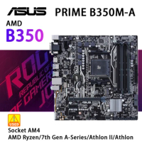 AM4 ASUS PRIME B350M-A AMD B350 motherboard APU built-in graphics chip Socket AM4 DDR4 64GB PCI-E 3.0 2×M.2 6×SATA III Micro ATX