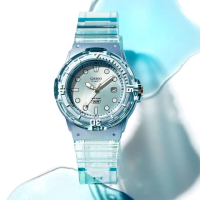 【CASIO 卡西歐】清透系列 半透明迷你指針手錶 學生錶 考試手錶 送禮 禮物 推薦(LRW-200HS-2EV)