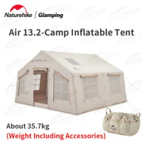 Naturehike Air 13.2 Inflatable Camping Tent 3-4 Persons Quick Build Polyester With Projection Screen Double Door Breathable Tent