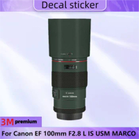 For Canon EF 100mm F2.8 L IS USM MARCO Lens Sticker Protective Skin Decal Film Anti-Scratch Protector Coat EF100 2.8 F/2.8