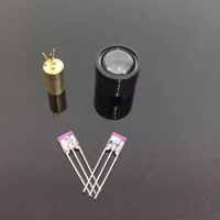 (Set of Four) Laser Sensor Kit Reflection and Beam Receiver Tube Modulation Tube Lens Industrial Grade
