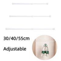 Adjustable Curtain Rod Metal Curtain Rod Holder Without Drilling Curtains Stick Shower Rods Wardrobe Bracket Extendable Sticks