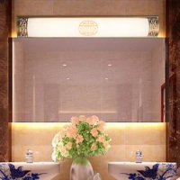 Chinese mirror front lamp bathroom cabinet wall lamp new Chinese classical LED makeup mirror long retro bronze/black LU71595