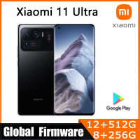 สมาร์ทโฟน 5G เซลลูลาร์ Xiaomi 11 ultra เฟิร์มแวร์สากล 12G 512G Snapdragon888 6.81 นิ้ว 50MP 120W ไร้