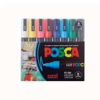 ปากกามาร์คเกอร์ UNI POSCA PC-5M 8 สี