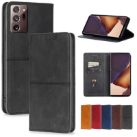 Bussiness Shockproof Leather Flip Cover For Samsung Galaxy Note 20 10 Ultra Plus Note 10 9 8 Pro Lite Magnetic Case Card Slots