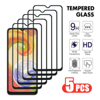 5Pcs Full Cover Tempered Glass For Samsung Galaxy A73 A53 A33 A23 A13 Screen Protector A04 A14 A24 A34 A54 Protective Glass Film