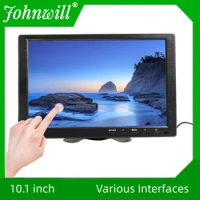 10.1 Inch LCD Mini Computer Display LED Screen 2 Channel Video Input Security Monitor with Speaker VGA HDMI-Com