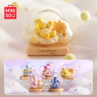 MINISO Care Bears Weather Forecast Series Blind Box Kawaii Model Meteor Shower Decorative Ornaments Children's ToysBirthdayGifts