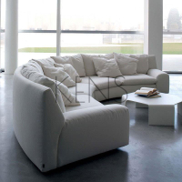 【KENS】沙發 沙發椅 意式極簡售樓處洽談布藝沙發簡約北歐輕奢設計師弧形異型轉角沙發