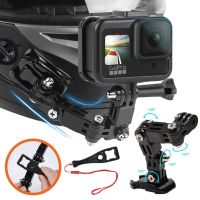 Helm Sepeda Motor Mount untuk GoPro Hero 10 9 8 7 6 5 4 3 Yi Osmo Action Sports Camera Mount Full Fa