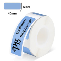 P15 Blue Label Paper 12*40mm Sticker for P15 Bluetooth Thermal Label Printer Marklife P15 P12 P11 DELI Q2 PRT M11 Label Machine