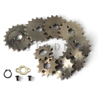 Front Engine 420# 17mm 20mm 10T-19T Toothed Sprocket &amp; Fixed Plate Lock For Dirt Pit Monkey Dax Bike Go Kart ATV Quad Motorcycle